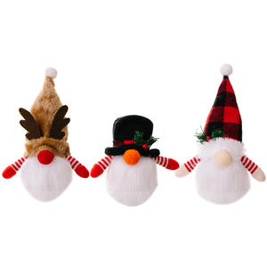 Nouvelle décoration de Noël en forme de poupée nain, version Q, Rudolph, poupée <span class=keywords><strong>sans</strong></span> <span class=keywords><strong>visage</strong></span> lumineuse, décoration de fête de Noël en famille - Product Image 6