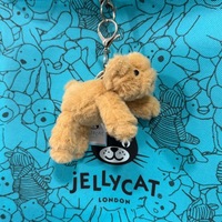 Étiquette suspendue Jellystat avec 3 étiquettes, tampon en acier, ours de Barcelone, aubergine, croissant, porte-clés en peluche