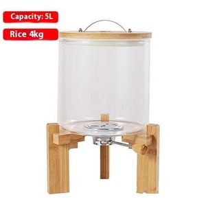 Cubo <span class=keywords><strong>de</strong></span> arroz <span class=keywords><strong>de</strong></span> <span class=keywords><strong>vidrio</strong></span> <span class=keywords><strong>de</strong></span> borosilicato para almacenamiento <span class=keywords><strong>de</strong></span> granos grandes Cilindro medidor <span class=keywords><strong>de</strong></span> diseño moderno Cubierta a prueba <span class=keywords><strong>de</strong></span> humedad para almacenamiento <span class=keywords><strong>de</strong></span> arroz - Product Image 6