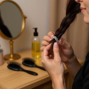 Anelli per trecce ILAN 17x9mm Argento 15pz per acconciature - Product Image 3