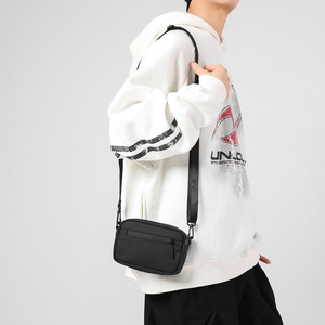 Lightweight Waterproof Multifunctional Unisex Small Solid Color Crossbody Messenger Pack Bag Zipper Bags for Workout Hiking - Product Image 4