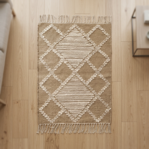 Tapis en jute authentiques tissés à la main, tapis en fibres naturelles durables de haute qualité pour la décoration du salon à la maison, revêtement de sol élégant - Product Image 2