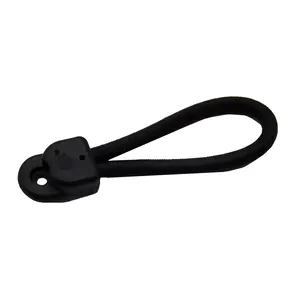 Boucle d'étirement noire personnalisée de 130mm pour tente Attaches en nylon noir pour bateau Attaches en tissu de toile Attaches en toile élastique Bateau