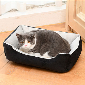 Lit pour animaux de compagnie en velours Oxford multicolores, lavable, vente en gros du fabricant - Product Image 4