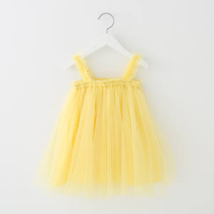 Nuevo Diseño de Vestido de Verano para Niñas de 1 a 6 Años, Falda de Encaje de Color Sólido, Vestido de Princesa con Tirantes y Malla para Fiestas - Product Image 3