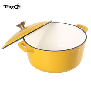 <span class=keywords><strong>Cocotte</strong></span> <span class=keywords><strong>en</strong></span> <span class=keywords><strong>fonte</strong></span> <span class=keywords><strong>personnalisable</strong></span> avec revêtement émaillé, marmite à soupe pour la cuisson de ragoûts d'agneau - Product Image 2