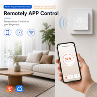 Thermostat intelligent Wifi HEDEMAN pour chaudière à gaz, contrôle de groupe, avec fonction de minuterie de chauffage, programmable hebdomadaire