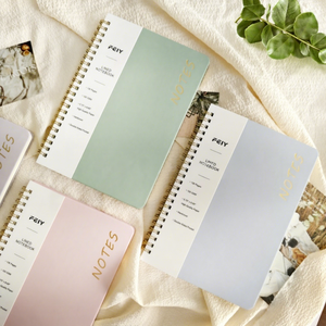 Carnet A5 à spirale, ligné horizontal, couleur macaron, couverture rigide, idéal pour cadeau, s'ouvre entièrement à plat - Product Image 4