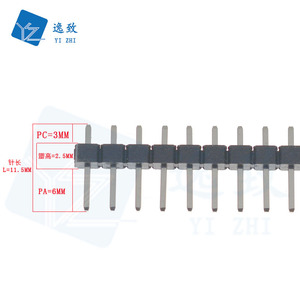 Yz Pin Header 2.54mm Pitch 1x40P ขั้วต่ออิเล็กทรอนิกส์ทองแดงชุบทองแบบแถวเดียว - Product Image 2
