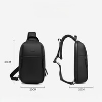 Nouveau sac de mode pour homme, grande capacité, sac bandoulière multifonctionnel pour homme, sac de poitrine léger et simple