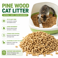Litière pour chat en bois de pin à haute absorption, support OEM, naturelle, à base de plantes, contrôle des odeurs, sans poussière, biodégradable pour chats et chatons