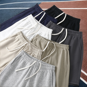 Shorts décontractés pour hommes en tissu Oxford respirant, coton écologique, séchage rapide, couleur unie, avec cordon de serrage, pour le sport – Vente en gros - Product Image 2