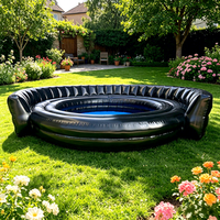 WINSUN Canapé Gonflable Commercial Durable, Piscine Ronde Gonflable avec Sièges pour Événements Extérieurs, Fêtes Adultes, Location Commerciale