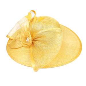 Chapeaux d'église en peluche sinamay pour femmes en gros Chapeaux derby pour fête, affaires, plage, utilisation en extérieur-Tour de tête réglable - Product Image 5