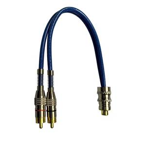 Cable de Audio de 0.3m/1ft, 2 Machos a 1 Hembra RCA, Doble Blindaje, Alta Calidad, Anti-Interferencia - Product Image 3