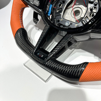 Volant de direction de style Orange avec fibre de carbone noire et LED pour BMW Série G G11G42 G20 M2 G87 M3 G80 M4 G82 M5 G90 G01 G05