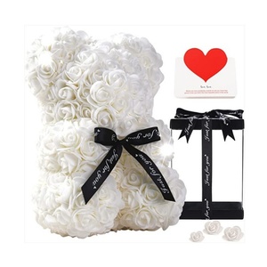 Oso de Peluche de San Valentín al por Mayor, Oso de Peluche de PVC con Flores de Rosa y Caja de Regalo - Product Image 6