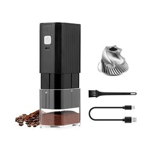 Machine à café électrique portable rechargeable avec moulin intégré en acier inoxydable pour voiture et extérieur – Nouveauté pour voyage et pique-nique – Outils à café avec noyau en céramique - Product Image 1