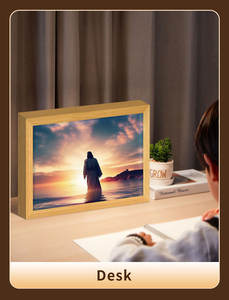 Su misura 4D lampada a LED miracolosa preghiera cornice per foto di gesio maria cristiana religione cattolica migliori regali di compleanno astratto Art Deco - Product Image 6