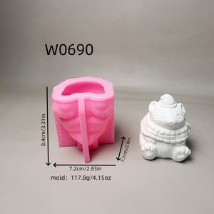 Moldes de fundición de resina hechos a mano para adornos decorativos DIY estilo Ins herramientas de escritorio de silicona hámster W0690 - Product Image 3