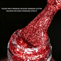 Vente en gros d'usine : Gel UV à paillettes diamantées haute densité 8 couleurs, effet disco, longue tenue, pour salon de manucure et DIY