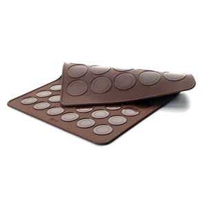 Stampo doppio per macaron in silicone, tappetino da forno per la preparazione di biscotti, 30 fori, antiaderente, adatto al forno - Product Image 1