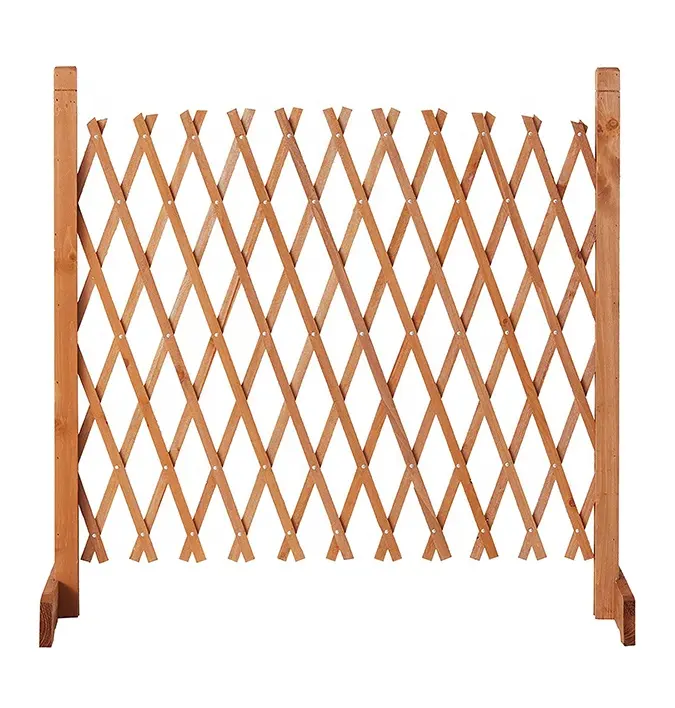 Pagar kayu anjing pagar hewan peliharaan luar ruangan mudah digunakan pagar taman kayu berdiri