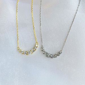 Collier pendentif en forme de U en argent S925 plaqué or rhodium 18 carats avec diamant 5A en zircone, design minimaliste Dylam pour femmes - Product Image 3