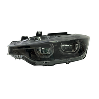 Feux avant SJC Auto V3 Exclusive Black Shadow Line pour BMW F30 F35, feux de jour à LED tricolores, yeux d'ange jaunes/blancs/ambre