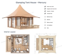 Cabane de luxe haut de gamme pour le glamping en montagne, idéale pour les chalets de villégiature