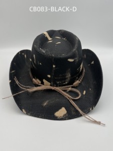 Chapeaux de Cowboy Offre Spéciale tissés à la main Chapeau de Cowboy Texas Ranger <span class=keywords><strong>Stetson</strong></span> Panama Chapeau de Cowboy noir pour hommes - Product Image 4
