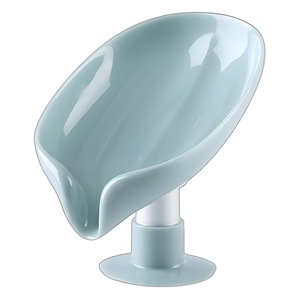 Support à <span class=keywords><strong>Savon</strong></span> Créatif, Tendance et Moderne en Plastique Durable en Forme de Feuille de Lotus avec <span class=keywords><strong>Ventouse</strong></span>, Sans Perçage, pour Drainage de Salle de Bain - Product Image 4