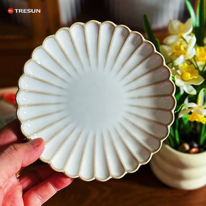 Plato de Cerámica con Encaje Floral en Relieve Vintage para Bodas, Fiestas, Restaurantes, Cena, Postre, Vajilla - Product Image 2