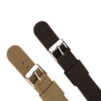 Bracelet de montre personnalisé en toile noire, boucle de haute qualité de 18mm pour bracelet de montre à Sublimation, vente en gros