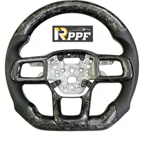 Volant en fibre de carbone forgée et cuir RPPF Factory Regular pour Mustang GT 2024-2026 en stock