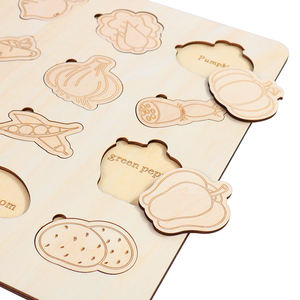 Creatology puzzle di legno per bambini educativi di legno animale e verdure - Product Image 4
