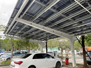 Système de carport <span class=keywords><strong>solaire</strong></span> en acier au carbone, surface galvanisée à chaud, garantie 15 ans, pour l'ombrage des voitures, installation facile, résistant au vent - Product Image 4
