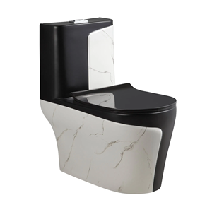 Cuvette de toilette monobloc moderne en céramique, à poser au sol, pour salle de bain de villa ou <span class=keywords><strong>d</strong></span>'hôtel, facile à nettoyer, finition marbre rose, siphon à <span class=keywords><strong>jet</strong></span> S-Trap - Product Image 6