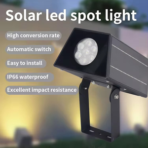Panneau d'affichage jardin carré parc paysage extérieur IP65 aluminium <span class=keywords><strong>projecteur</strong></span> de mise au point intégré solaire <span class=keywords><strong>LED</strong></span> lumière d'inondation télécommande - Product Image 2