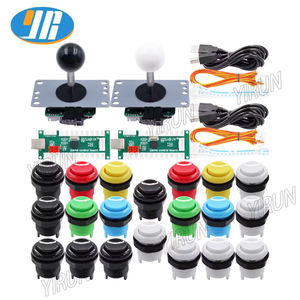 Kit DIY de jeu d'arcade YIRUN pour 2 joueurs, micro-interrupteurs, boutons encastrés, joystick 4/8 directions, carte encodeur USB - Product Image 2