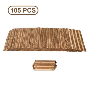 Enveloppes pour pièces de monnaie en nickel brun (10 demi-douilles) avec papier kraft de qualité supérieure et codage couleur ABA pour la manipulation des banques et de l'argent liquide - Product Image 2