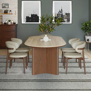 <span class=keywords><strong>Tavolo</strong></span> da Pranzo Ovale in Legno da <span class=keywords><strong>6</strong></span> <span class=keywords><strong>Posti</strong></span> in Stile Nordico-Francese Retrò con Sedie per Ristorante e Mobili da <span class=keywords><strong>Cucina</strong></span> - Product Image 4