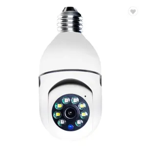 Full Color Night Vision 1080P CCTV Camera Two Way Talk Auto Tracking Security Cam PTZ WiFi Light bulb Camera with E27 Socket