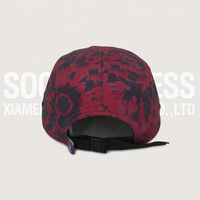 Topi Camping Soochic Sporty Snapback Bordir Custom Poliester Full Print 5 Panel Terstruktur dengan Gesper Plastik untuk Dewasa Outdoor