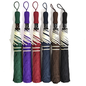27 Inch Auto Open 8 Ribs Umbrella with Custom LOGO 2 Fold Custom EVA Handle Golf Umbrella