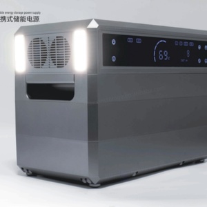 Large Capacity 3072WH 2000W Portable Power Station Outdoor <b>Generator</b> with Pure Sine Wave MPPT <b>Solar</b> Lifepo4 Cigar Lighter & LED - Product Image 4