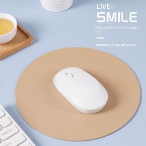 Alfombrilla <span class=keywords><strong>de</strong></span> ratón Dianshang, nueva, <span class=keywords><strong>de</strong></span> doble cara, resistente a la suciedad, <span class=keywords><strong>de</strong></span> color sólido, para oficina, <span class=keywords><strong>de</strong></span> cuero grueso, impermeable, 21 cm <span class=keywords><strong>de</strong></span> diámetro - Product Image 3