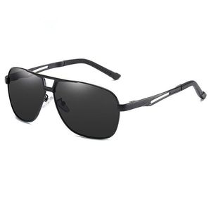 Lunettes de soleil polarisées UV400 pour hommes, monture carrée en métal à double barre, style tendance 2026, pour la conduite, la pêche et l'équitation en extérieur, haute qualité - Product Image 5