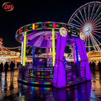 Manège Tagada de haute qualité avec grand toit étanche, disques de disco et éclairage LED – Machine d'amusement à sensations fortes pour lieux de loisirs commerciaux urbains