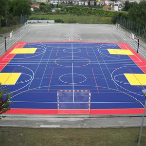Professionele Sport Vloertegels Elkaar Grijpende Tegel Basketbalveld Speeltuin Vloeren